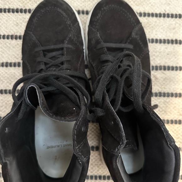 Saint Laurent mid top sneaker, black calf suede, size 41 - Picture 2 of 7